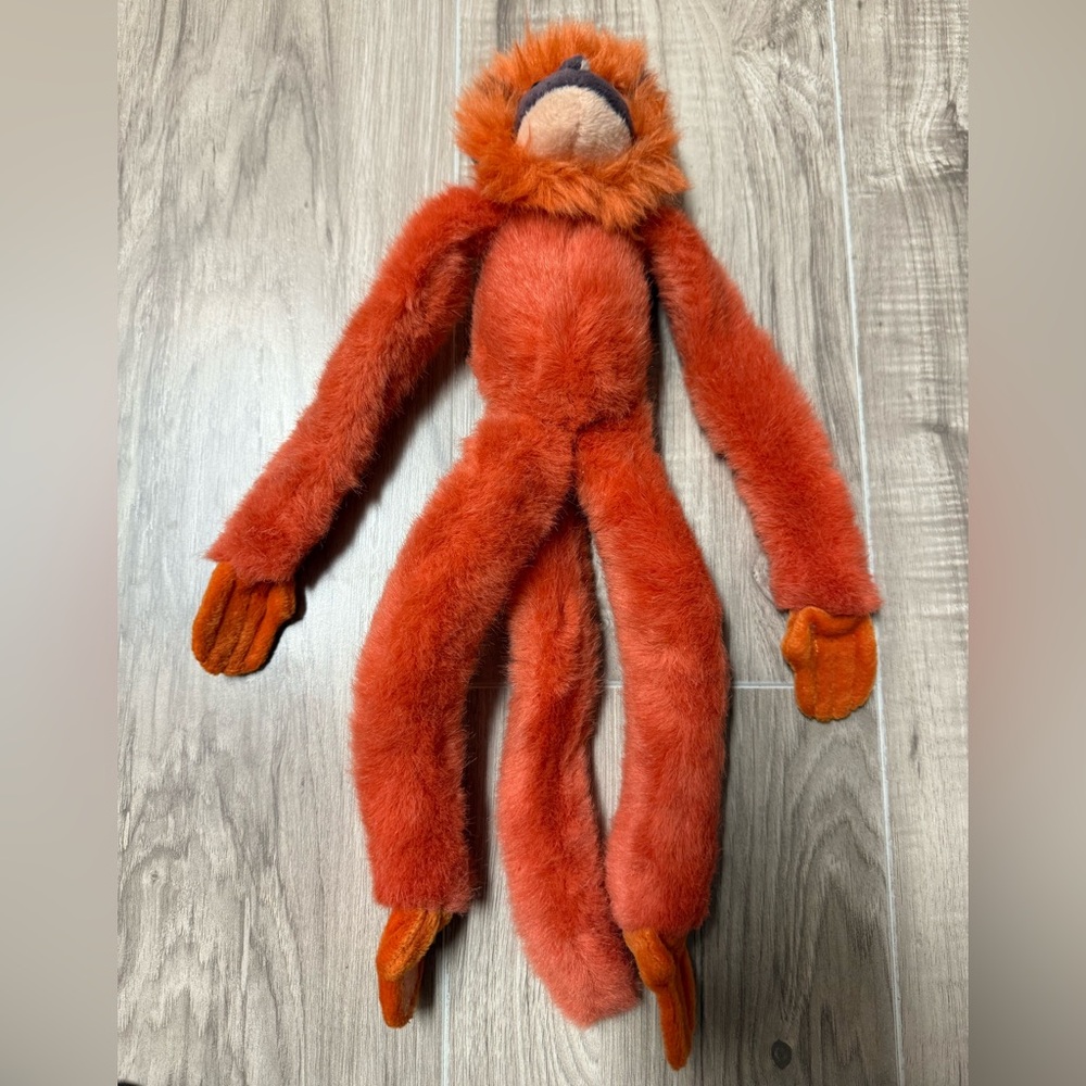 Wild Republic Orangutan Orange Monkey Toy 17” Plush Hanger 2000 Vintage K&M Rare